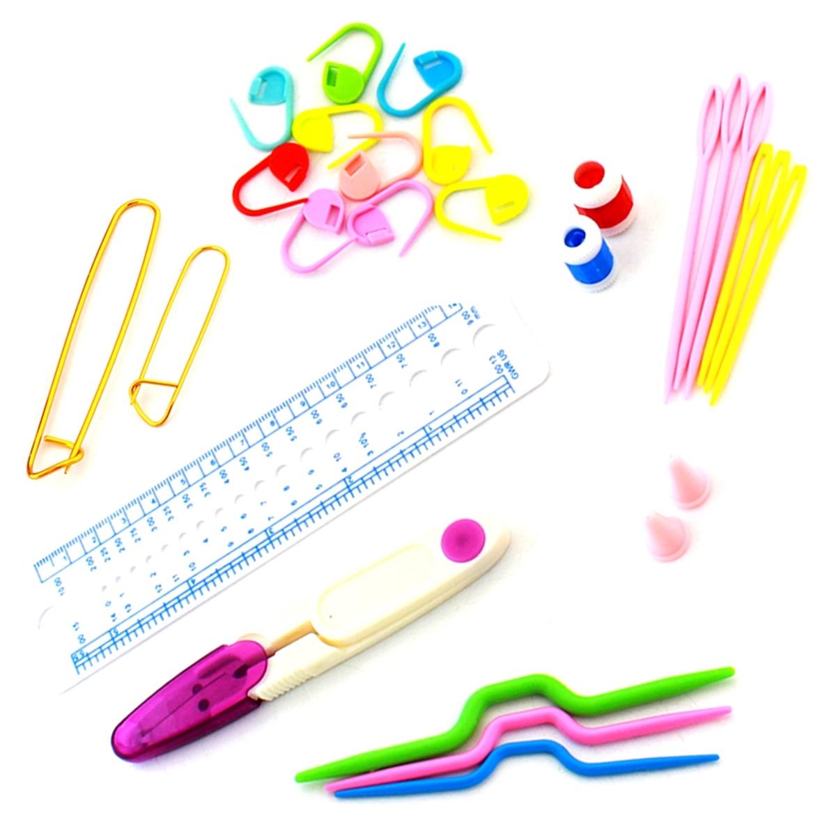 Set 50 piese pentru crosetat in husa din piele ecologica, un cadou perfect pentru pasionații de crosetat sau broderie-3