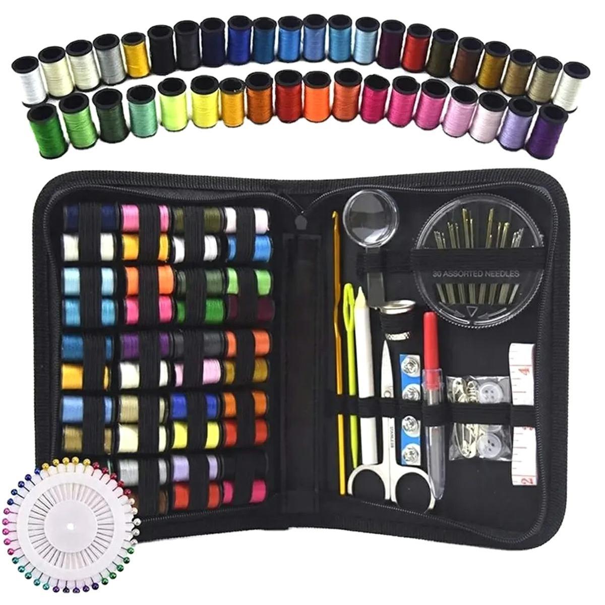 Set 129 piese pentru croitorie in husa eleganta, un cadou perfect pentru pasionații de croitorie-0