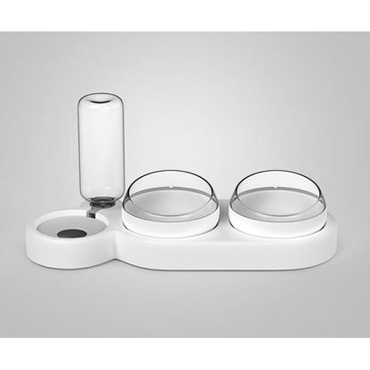 Vas Dublu Inclinat pentru hranire pisici cu Dispenser Apa, AVX-AG684E-6