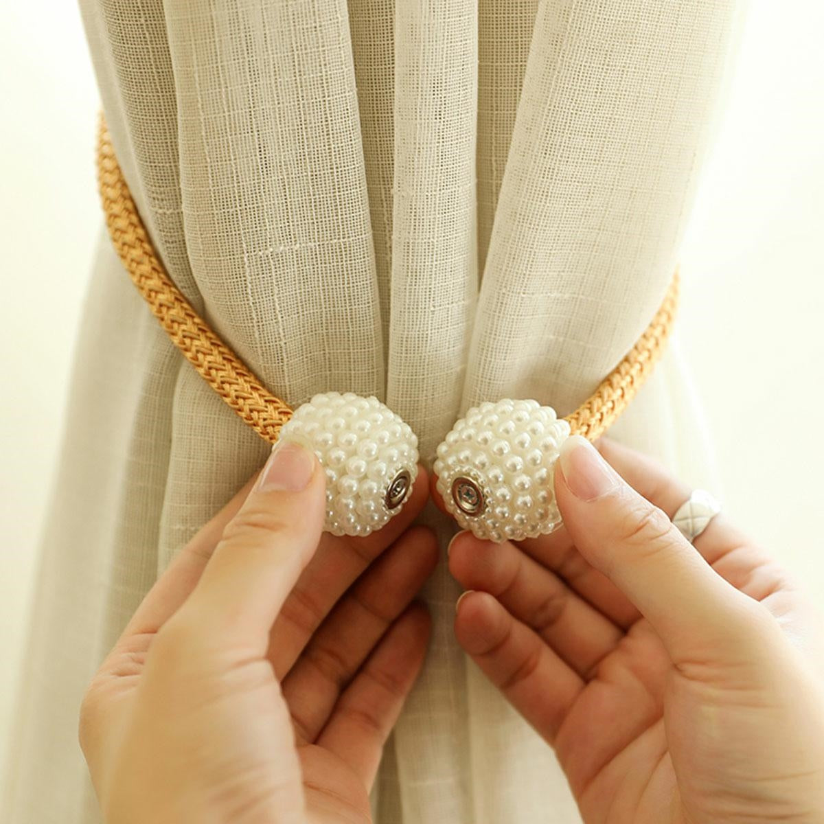 Bratara magnetica de prindere perdele/draperii, model PEARLS-4