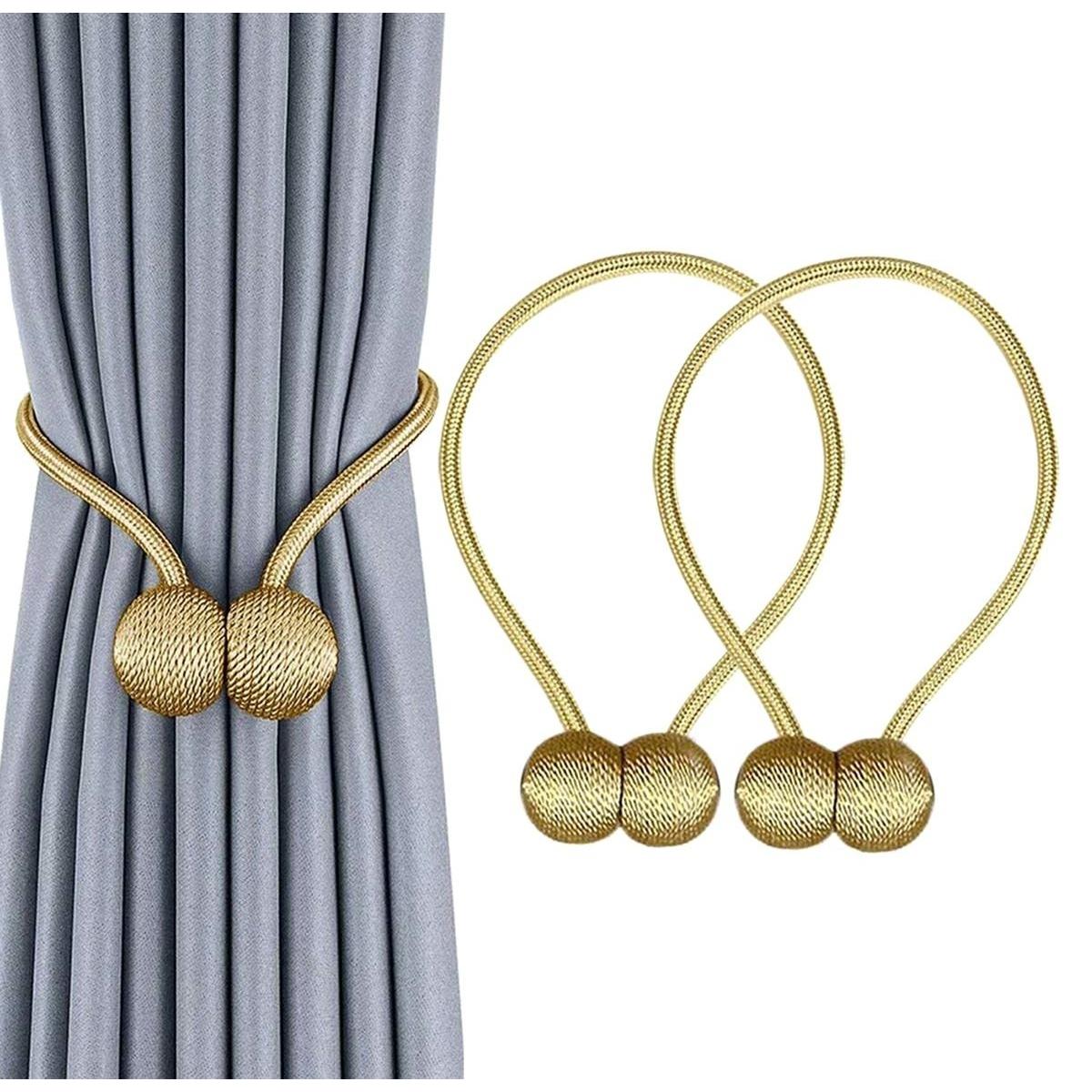Bratara magnetica de prindere perdele/draperii, model GOLDEN BALLS-0