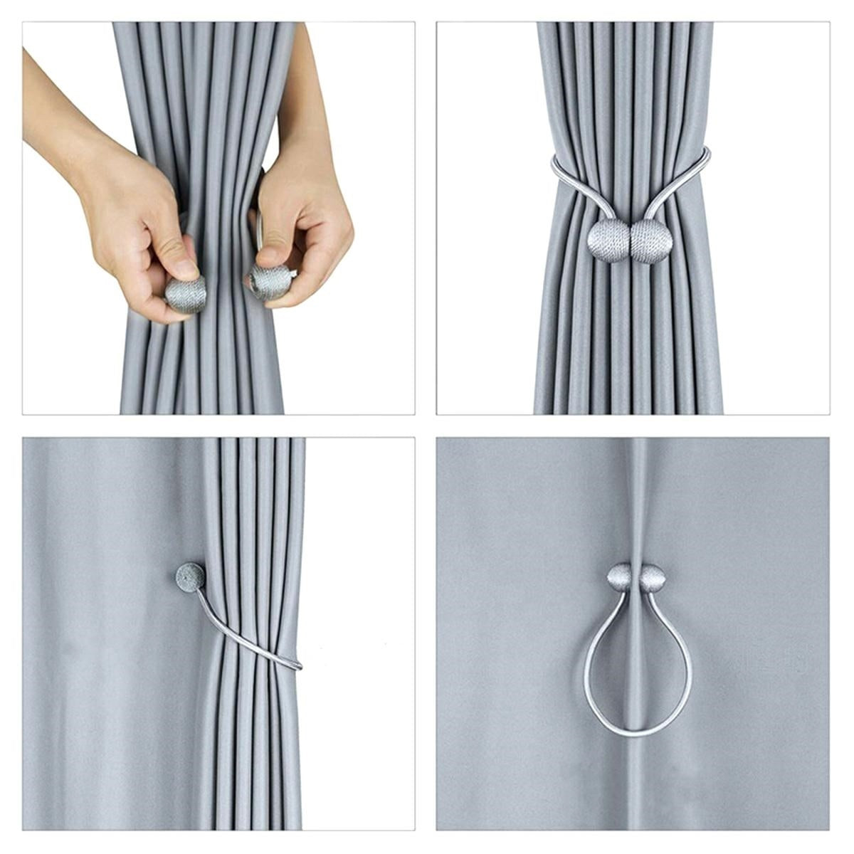 Bratara magnetica de prindere perdele/draperii, model GOLDEN BALLS-2