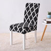 Husa universala pentru scaune clasice, model ROMB, culoare NEGRU + ALB-0