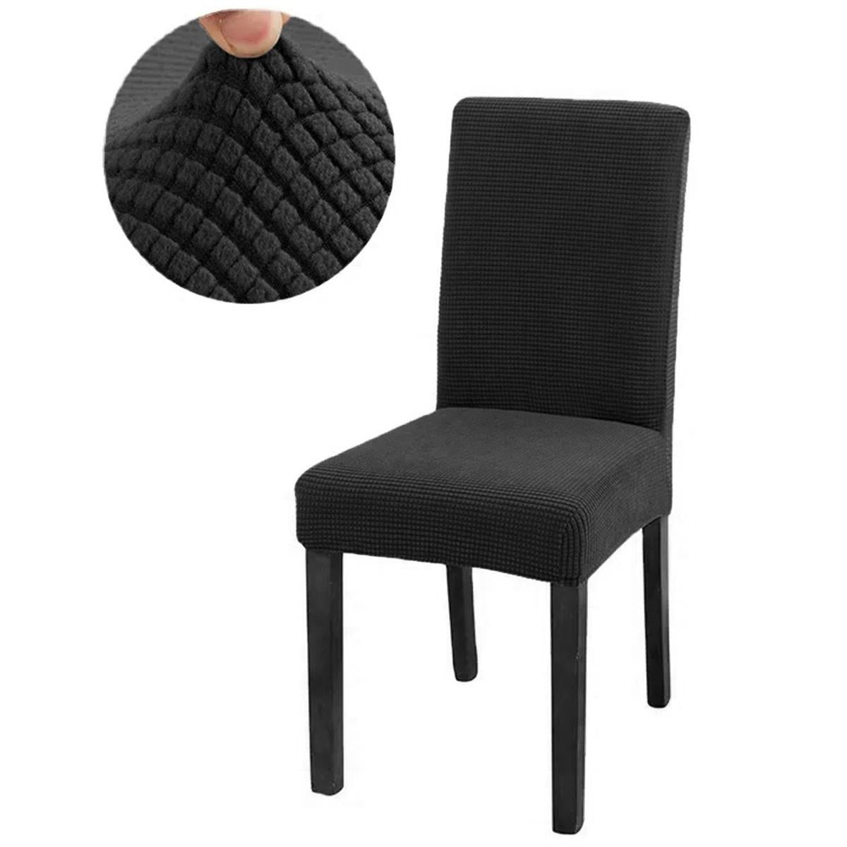 Husa universala pentru scaune clasice, model CATIFEA, culoare NEGRU-1