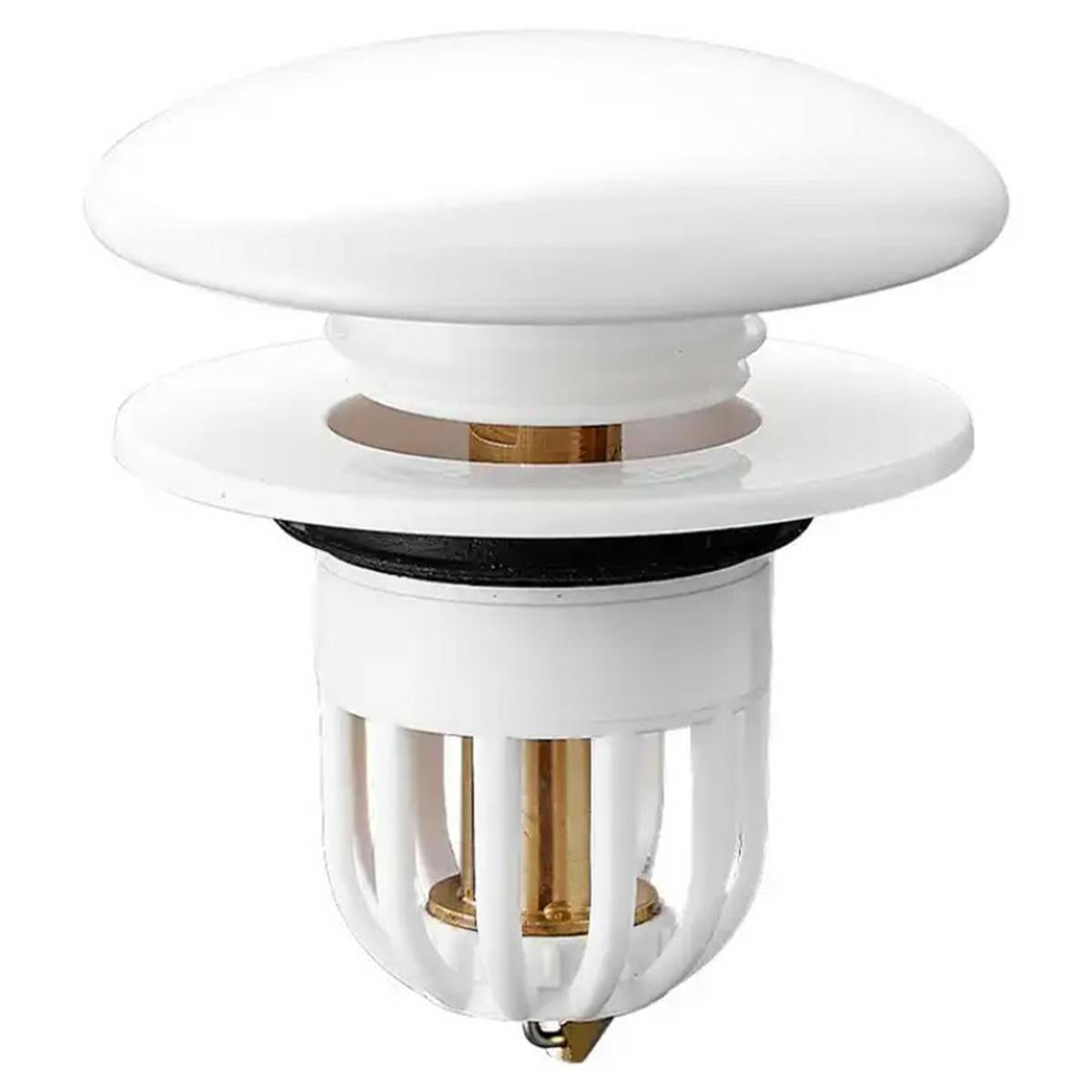 Dop scurgere chiuveta, universal, deschidere cu click, material oțel, diametru exterior 66 mm, culoare Alba-2