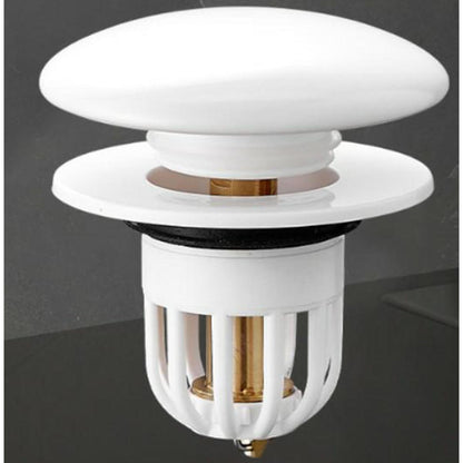Dop scurgere chiuveta, universal, deschidere cu click, material oțel, diametru exterior 66 mm, culoare Alba-3
