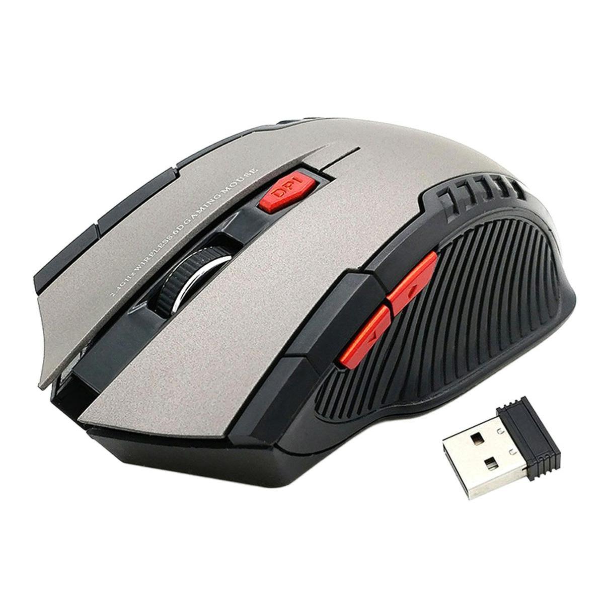 Mouse Optic Gaming Wireless, 1600 DPI, culoare Silver-0
