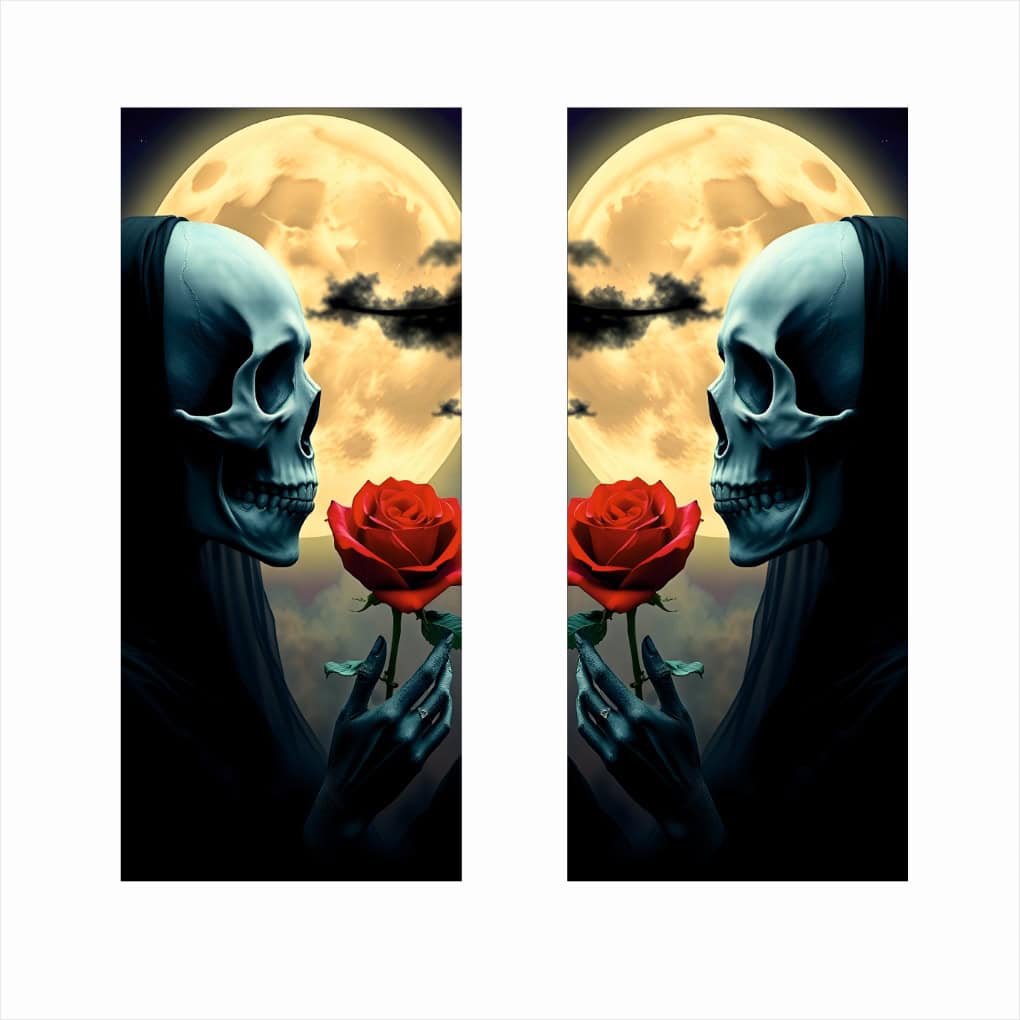 Set 2 stickere decorative pentru stalpii usilor, print autoadeziv de inalta rezolutie, dimensine 2 buc x 50 x 22 cm , cod_ AVX-SSU-08-1