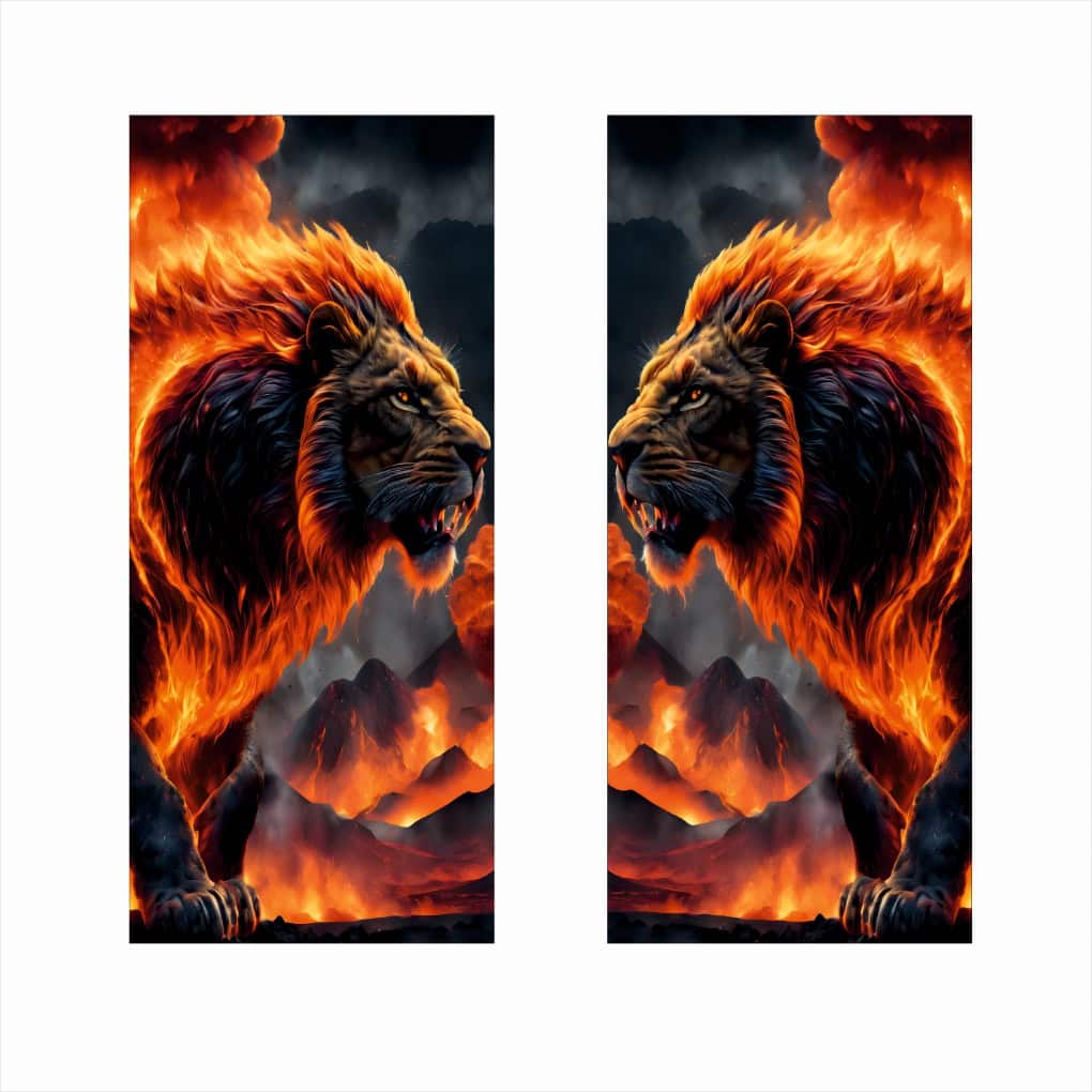 Set 2 stickere decorative pentru stalpii usilor, print autoadeziv de inalta rezolutie, dimensine 2 buc x 50 x 22 cm , cod_ AVX-SSU-11-1