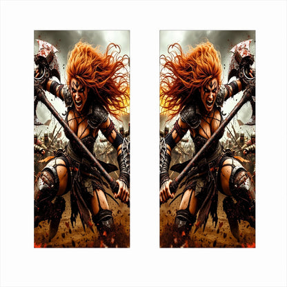 Set 2 stickere decorative pentru stalpii usilor, print autoadeziv de inalta rezolutie, dimensine 2 buc x 50 x 22 cm , cod_ AVX-SSU-16-1