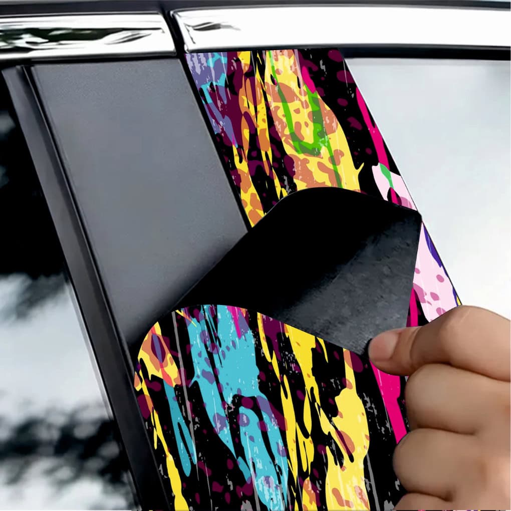 Set 2 stickere decorative pentru stalpii usilor, print autoadeziv de inalta rezolutie, dimensine 2 buc x 50 x 22 cm , cod_ AVX-SSU-19-2