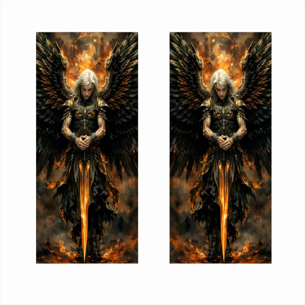 Set 2 stickere decorative pentru stalpii usilor, print autoadeziv de inalta rezolutie, dimensine 2 buc x 50 x 22 cm , cod_ AVX-SSU-22-1