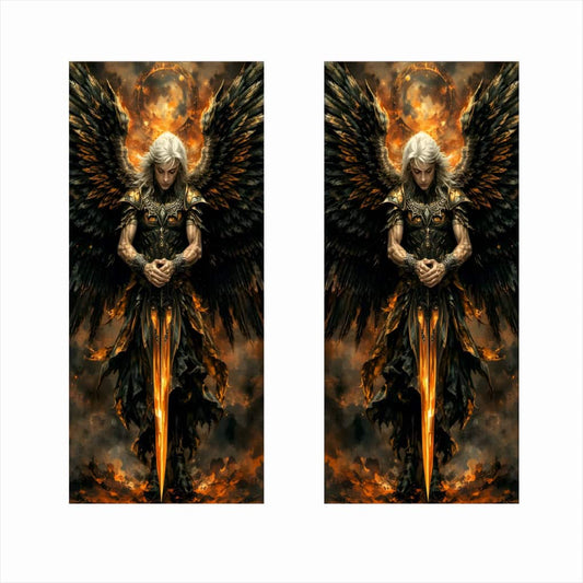 Set 2 stickere decorative pentru stalpii usilor, print autoadeziv de inalta rezolutie, dimensine 2 buc x 50 x 22 cm , cod_ AVX-SSU-22-1
