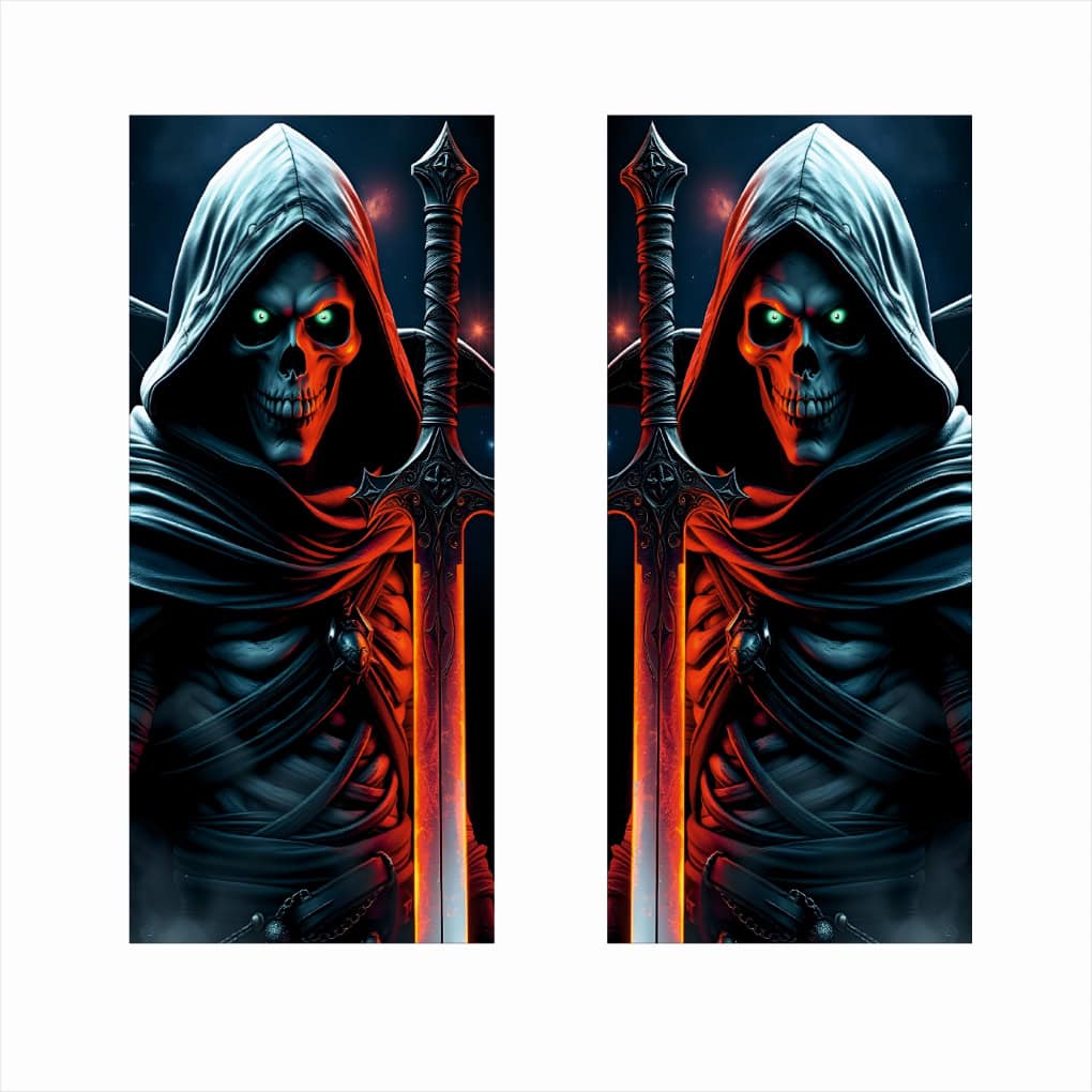 Set 2 stickere decorative pentru stalpii usilor, print autoadeziv de inalta rezolutie, dimensine 2 buc x 50 x 22 cm , cod_ AVX-SSU-25-1