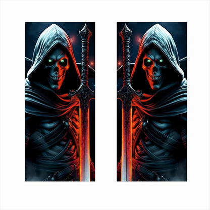Set 2 stickere decorative pentru stalpii usilor, print autoadeziv de inalta rezolutie, dimensine 2 buc x 50 x 22 cm , cod_ AVX-SSU-25-1