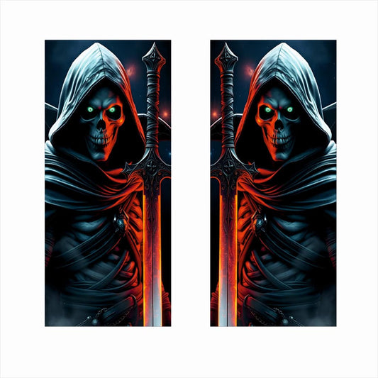 Set 2 stickere decorative pentru stalpii usilor, print autoadeziv de inalta rezolutie, dimensine 2 buc x 50 x 22 cm , cod_ AVX-SSU-25-1