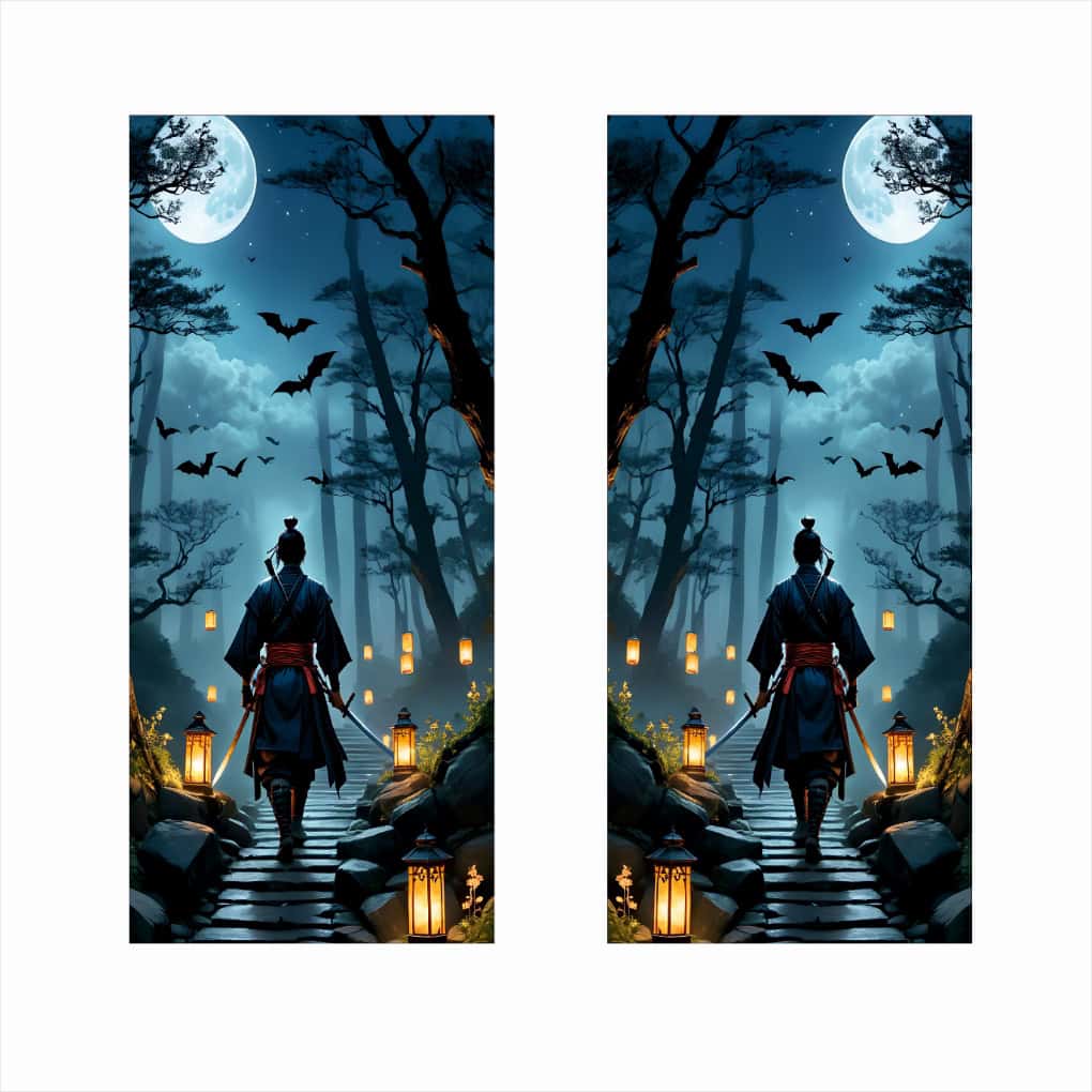 Set 2 stickere decorative pentru stalpii usilor, print autoadeziv de inalta rezolutie, dimensine 2 buc x 50 x 22 cm , cod_ AVX-SSU-26-1