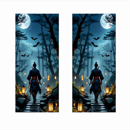 Set 2 stickere decorative pentru stalpii usilor, print autoadeziv de inalta rezolutie, dimensine 2 buc x 50 x 22 cm , cod_ AVX-SSU-26-1