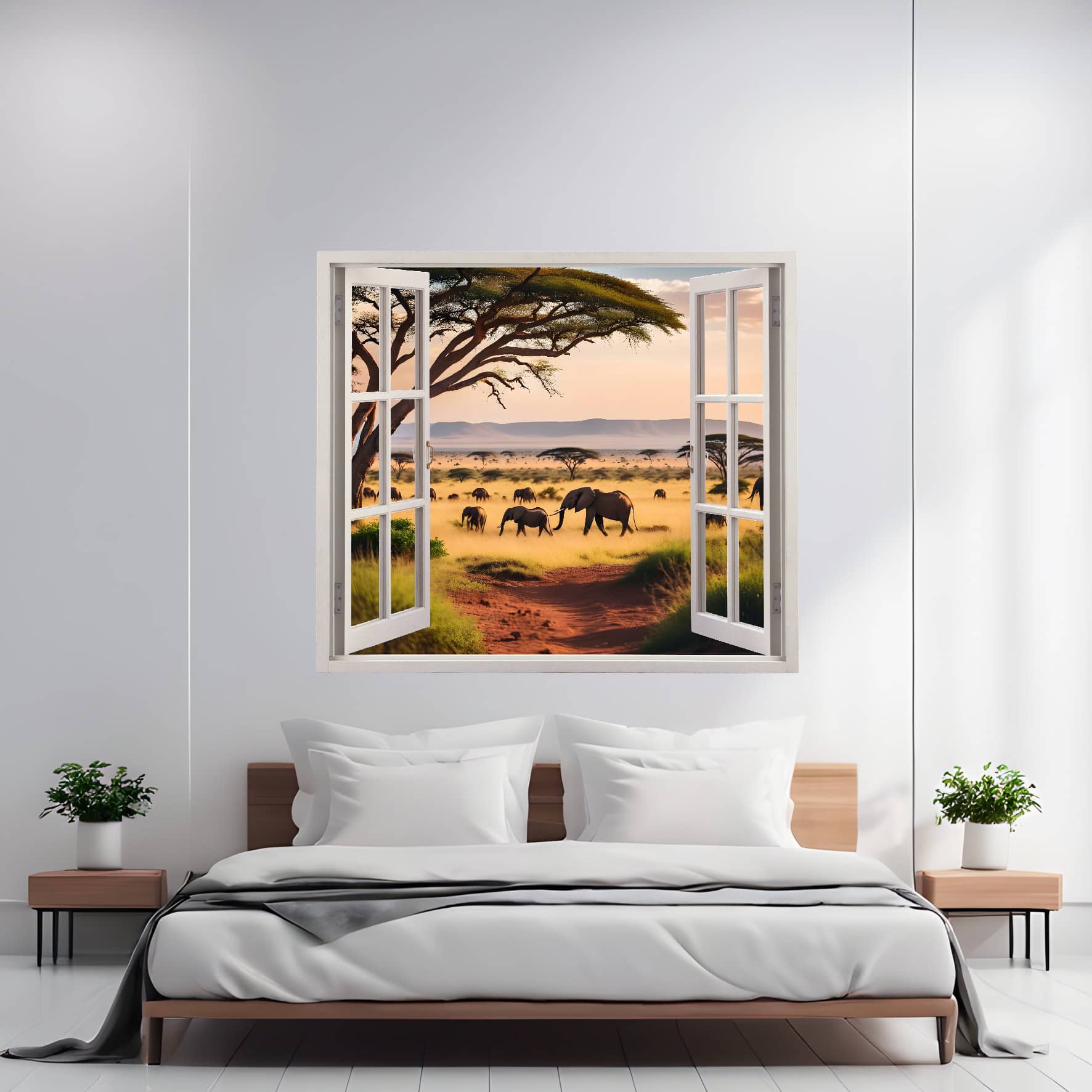 Folie imprimata color pentru decor perete locuinta, dimensiune 125 x 110cm, model_ VIEW TO HAVEN 08-0