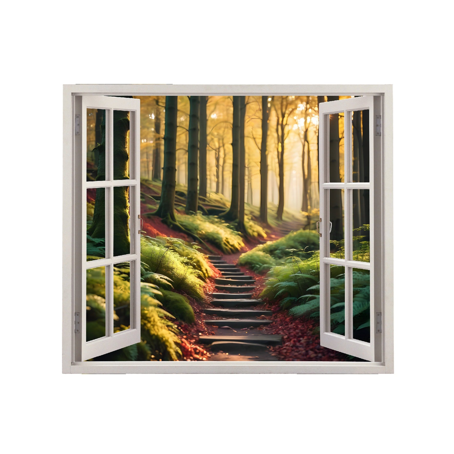 Folie imprimata color pentru decor perete locuinta, dimensiune 125 x 110cm, model_ VIEW TO HAVEN 37-1