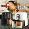 Ofertă: Air Fryer Premium Capacitate 4.8L, 1500W, Circulație Aer 360° + Set 50 de Hârtii de Copt pentru AirFryer+CADOU CARTE DE RETETE