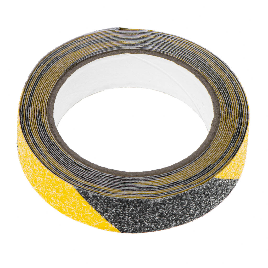 Banda de protectie Anti-Alunecare, autoadeziva, culoare Negru-Galben, dimensiune 5m x 2,5cm-5