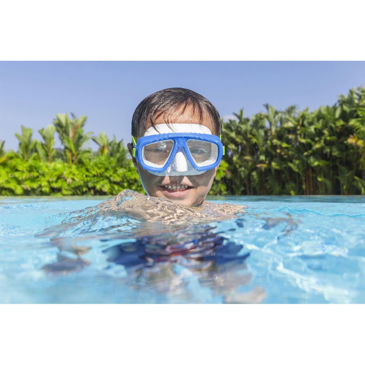 Ochelari de tip Masca pentru inot si scufundari, pentru copii, varsta 3+, culoare Albastru-6