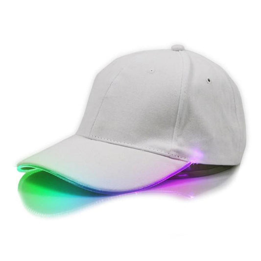 Sapca de tip baseball, cu cozoroc iluminat RGB, culoare Alba, marime universala, reglabila-0