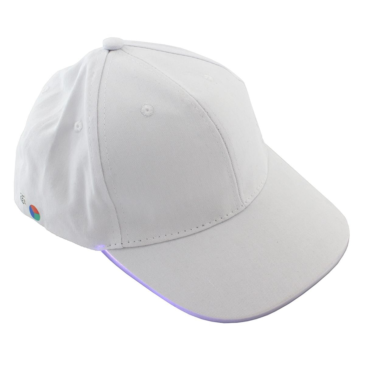 Sapca de tip baseball, cu cozoroc iluminat RGB, culoare Alba, marime universala, reglabila-1