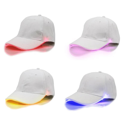 Sapca de tip baseball, cu cozoroc iluminat RGB, culoare Alba, marime universala, reglabila-3