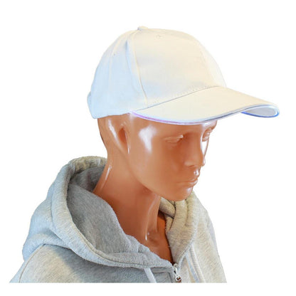 Sapca de tip baseball, cu cozoroc iluminat RGB, culoare Alba, marime universala, reglabila-4