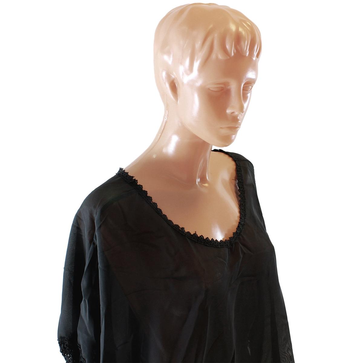Tunica, Rochie de plaja aerisita, ușoara și delicata, culoare Neagra, dimensiune Universala-2