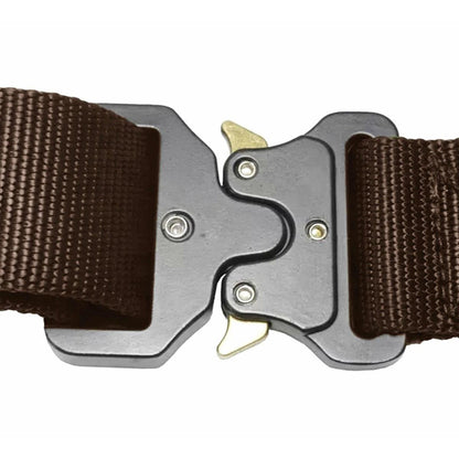 Curea Tactica pentru pantaloni, culoare Maro cu catarama Neagra-4