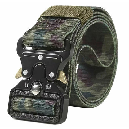 Curea Tactica pentru pantaloni, culoare Camuflaj cu catarama Neagra-0