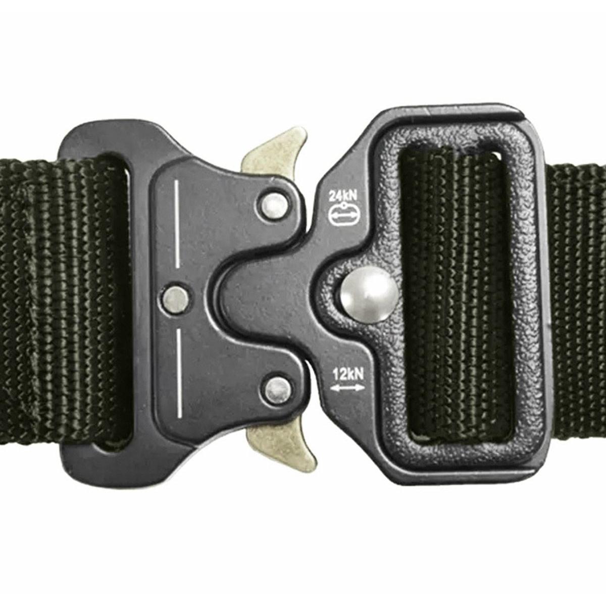 Curea Tactica pentru pantaloni, culoare Camuflaj cu catarama Neagra-2