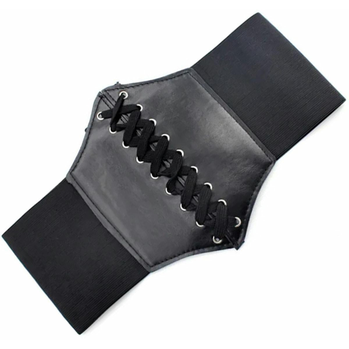 Curea Neagra de tip "corset" cu siret, pentru modelare talie, marime S-3