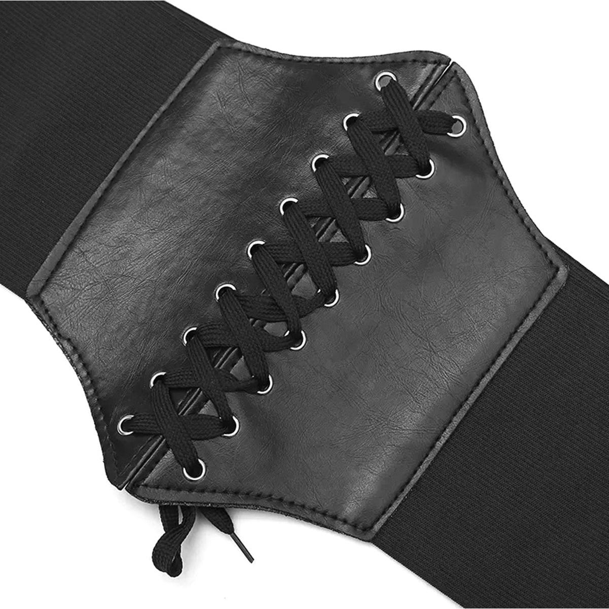 Curea Neagra de tip "corset" cu siret, pentru modelare talie, marime S-4