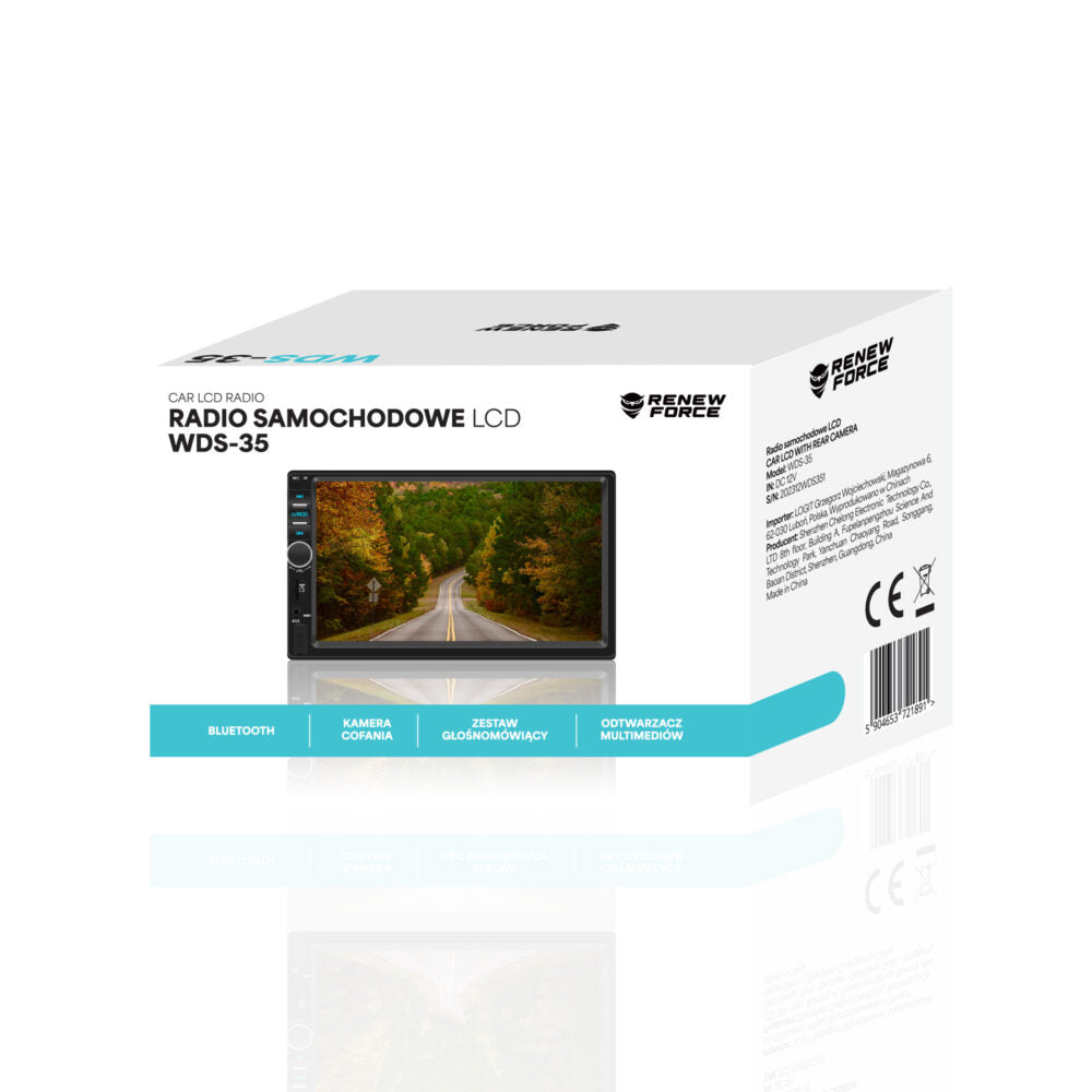 Player Video Auto dimensiune 2DIN, + Camera Marsarier INCLUSA, TouchScreen de 7 inch, 4 x 50W, model WDS-30 cu Bluetooth, Handsfree, Radio, MP3, WMA, MP4, AUX, Card, Telecomanda-4