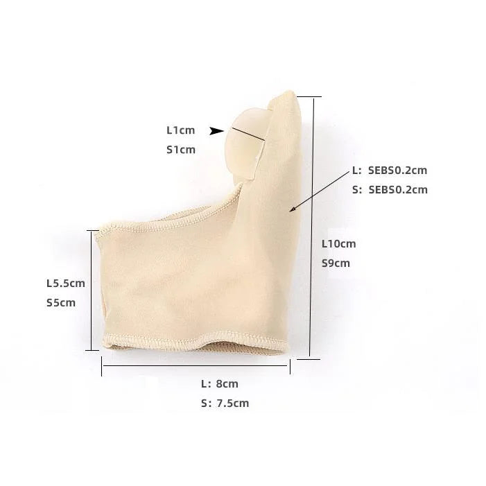 Set 2 bucăți Separator Deget Mare din Material Elastic, Orteza Ortopedică pentru Hallux Valgus cu Gel