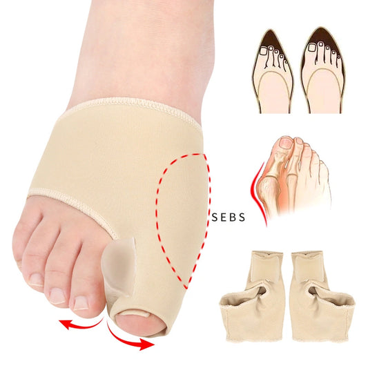 Set 2 bucăți Separator Deget Mare din Material Elastic, Orteza Ortopedică pentru Hallux Valgus cu Gel