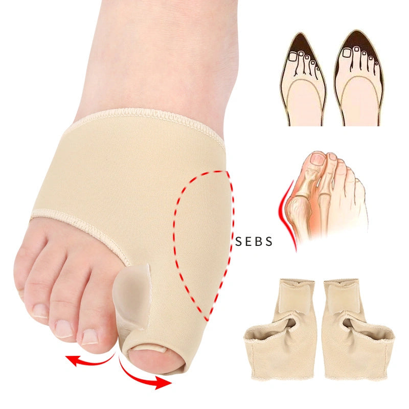 Set 2 bucăți Separator Deget Mare din Material Elastic, Orteza Ortopedică pentru Hallux Valgus cu Gel