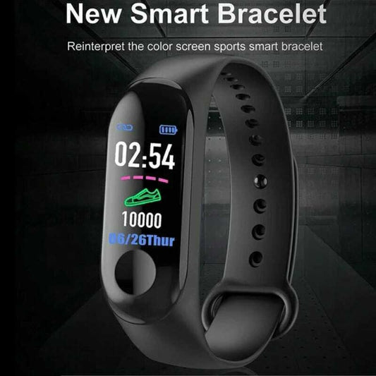 Bratara Fitness-Smart M3, ecran 0.86inch, Masurare Ritm Cardiac, Notificari, Bluetooth, Negru