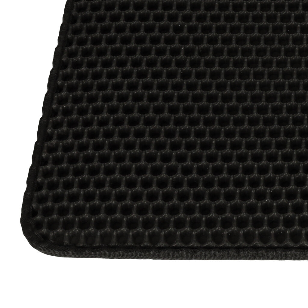 Covoras impermeabil pentru litiera pisici, dimensiune 40 x 60 cm, dublu strat, culoare Neagra-6
