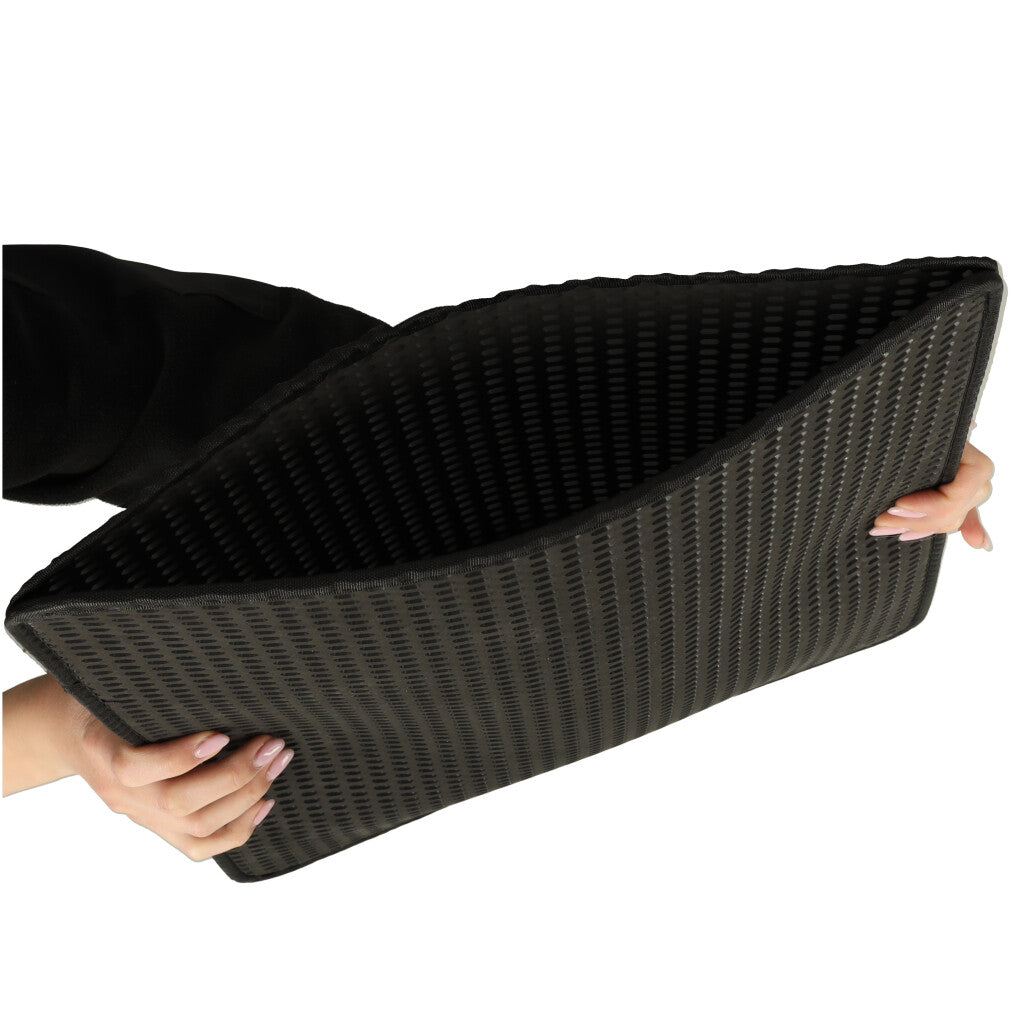 Covoras impermeabil pentru litiera pisici, dimensiune 40 x 60 cm, dublu strat, culoare Neagra-9