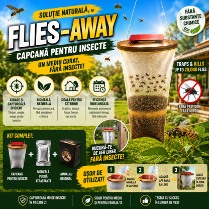 OFERTA 1+1 Capcană pentru Insecte – Soluția Eficientă pentru o Vară Fără Țânțari și Muște