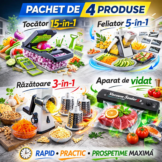 Pachet Premium 4-în-1 pentru Tăiere, Tocare si Vidare