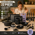 Set Bucătărie Complet 22 Piese – Tot Ce Ai Nevoie Pentru Gătit, Într-un Singur Set
