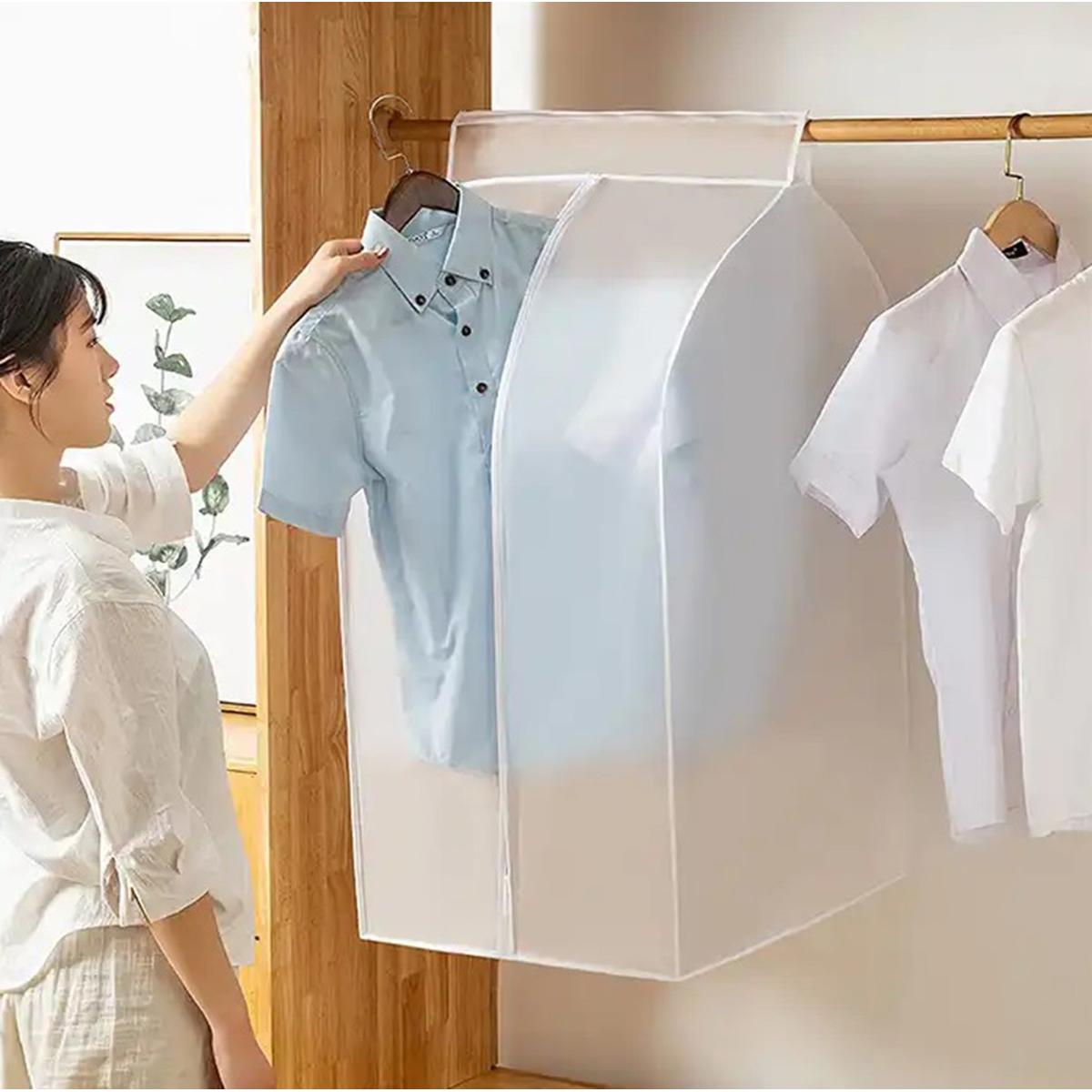 Organizator protectie haine, dimensiune 90 x 60 x 50 cm. culoare transparent, material textil-1