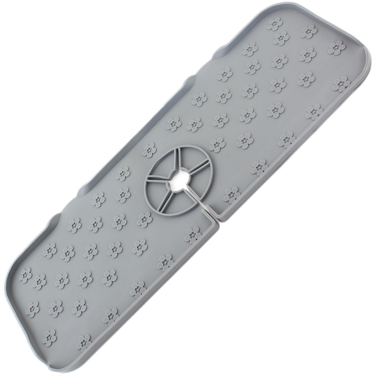 Covoras din silicon anti-picurator pentru lavoare, dimensiune 36,5 x 14 cm, culoare Gri-4
