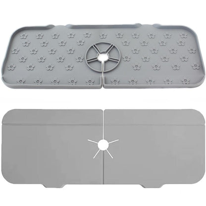 Covoras din silicon anti-picurator pentru lavoare, dimensiune 36,5 x 14 cm, culoare Gri-5